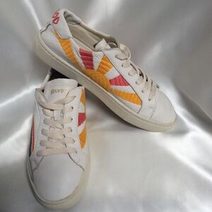 Soludos Ibiza-embroidery rainbow wave shoe 7m